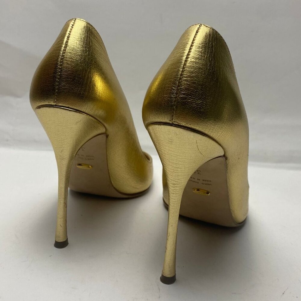 Sergio Rossi Gold Pumps Size 8 - Picture 4 of 9